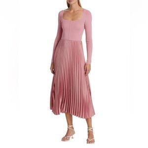 ELIE TAHARI The‎ Fara Accordion Pleated Midi Dress LIKE NEW sold out at Sacs